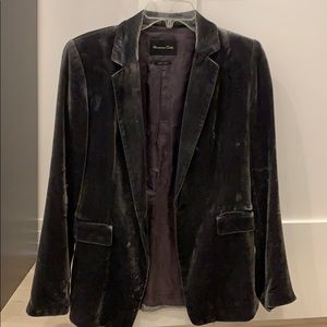 Massimo Dutti Silver velvet blazer